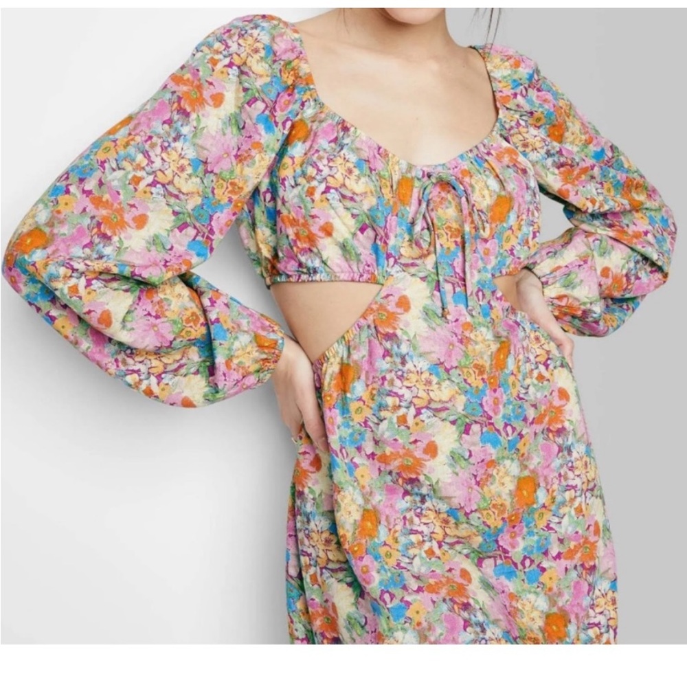 Wild Fable Floral Mini Long Sleeve Dress